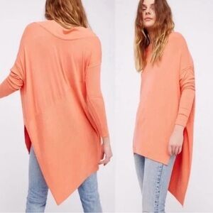 We The Free Peach Poncho Sweater